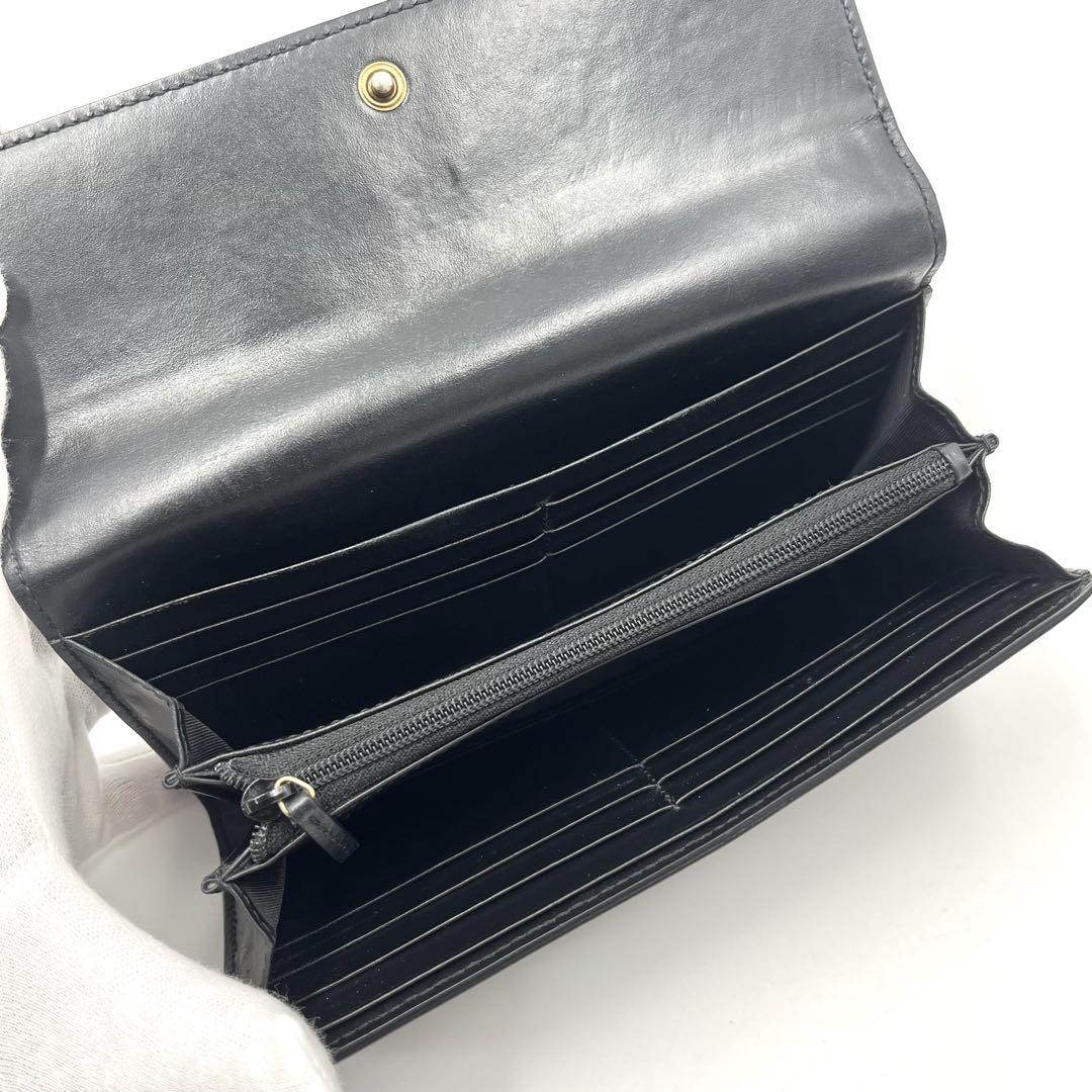極美品✨グッチ 長財布 リネアキャット 猫 シマレザー ゴールド金具 総柄