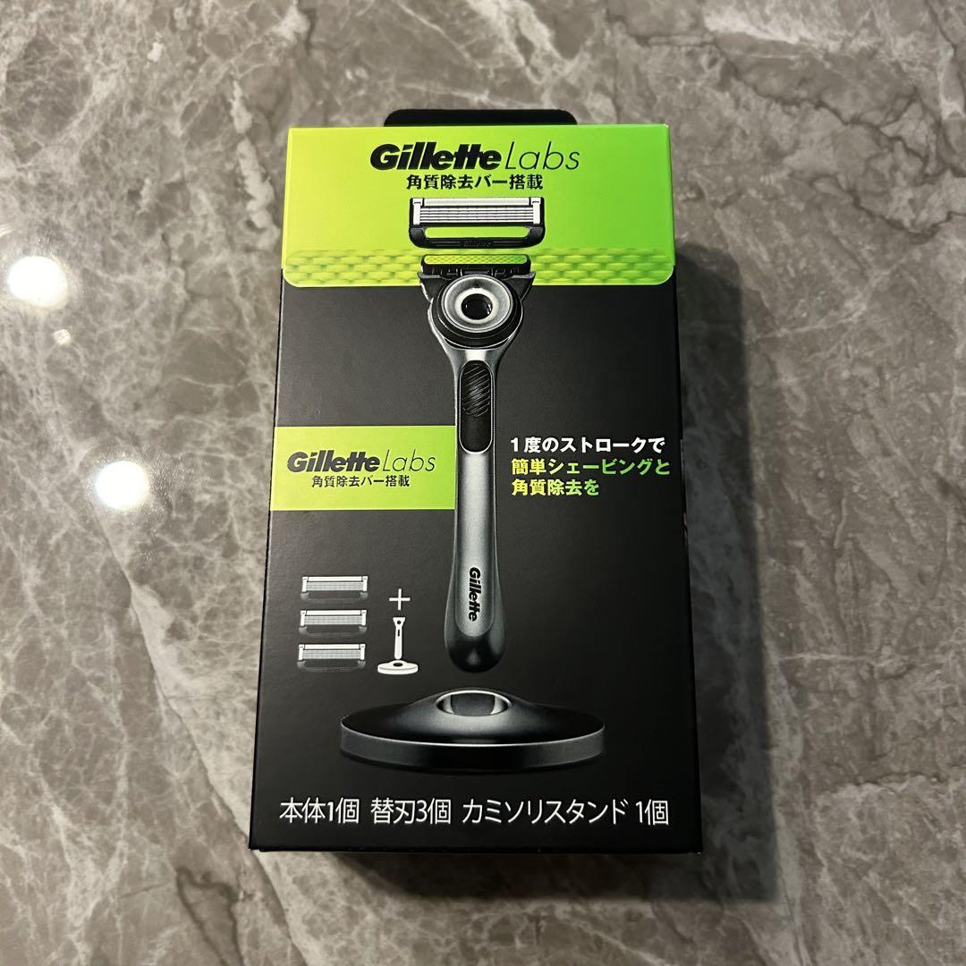 Gillette Labs メンズ剃刀 5枚刃 替刃3個 カミソリスタンド付き