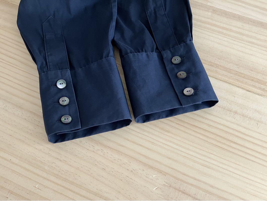 Aquascutum アクアスキュータム 洗える シャツ ネイビー レース 8