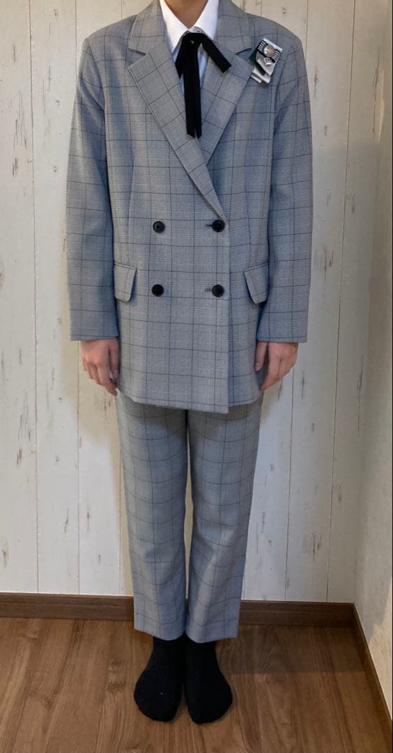 卒業式 160cm 女の子が1回着用 パンツスーツ 3点セット