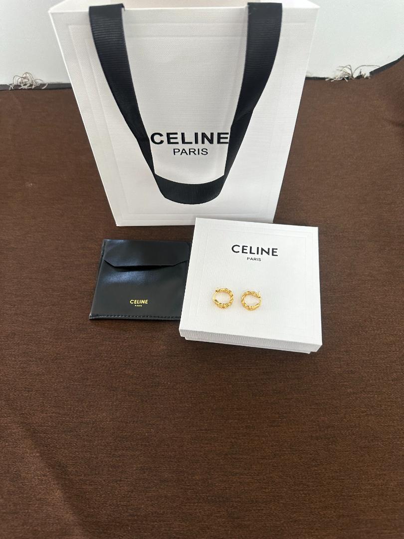 美品 CELINE セリーヌ ピアス ゴールド