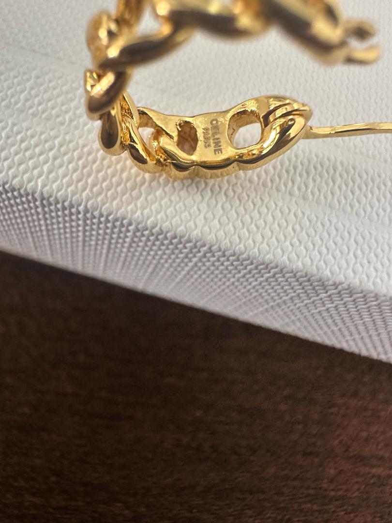 美品 CELINE セリーヌ ピアス ゴールド