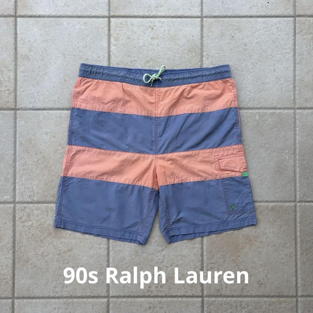 90s polo by Ralph Lauren スイムショーツ　ボーダー