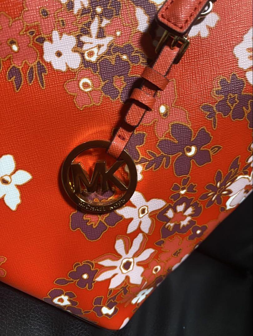 MICHAEL KORS 花柄トートバッグ 赤