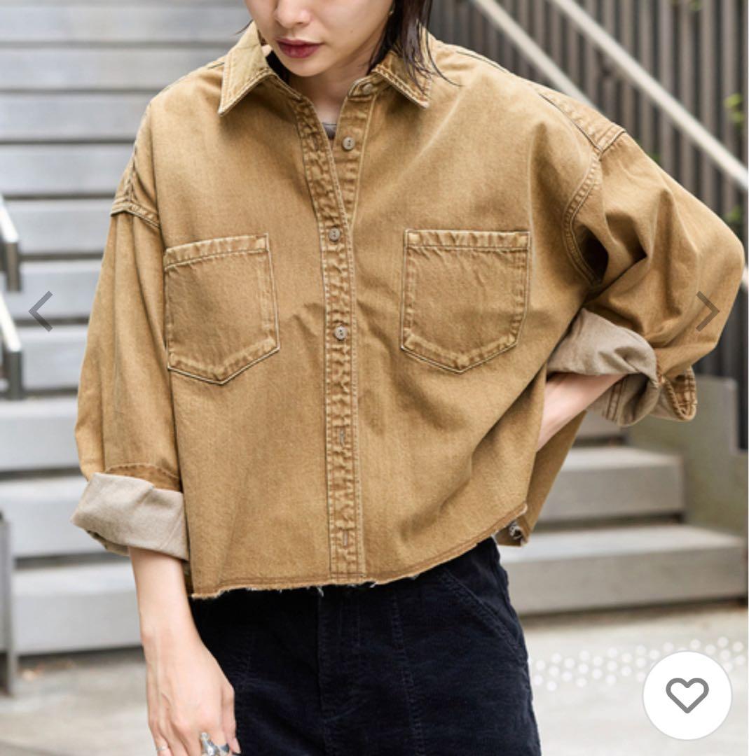 ライトオンスデニムクロップドシャツ レディース SIZE JOURNAL STANDARD