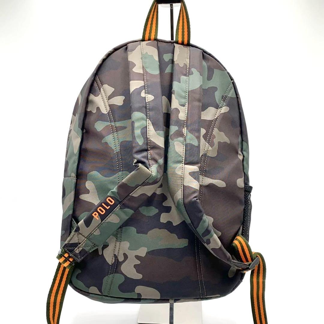【美品】ポロラルフローレン カモフラ柄 バックパック リュック ポロベア 希少