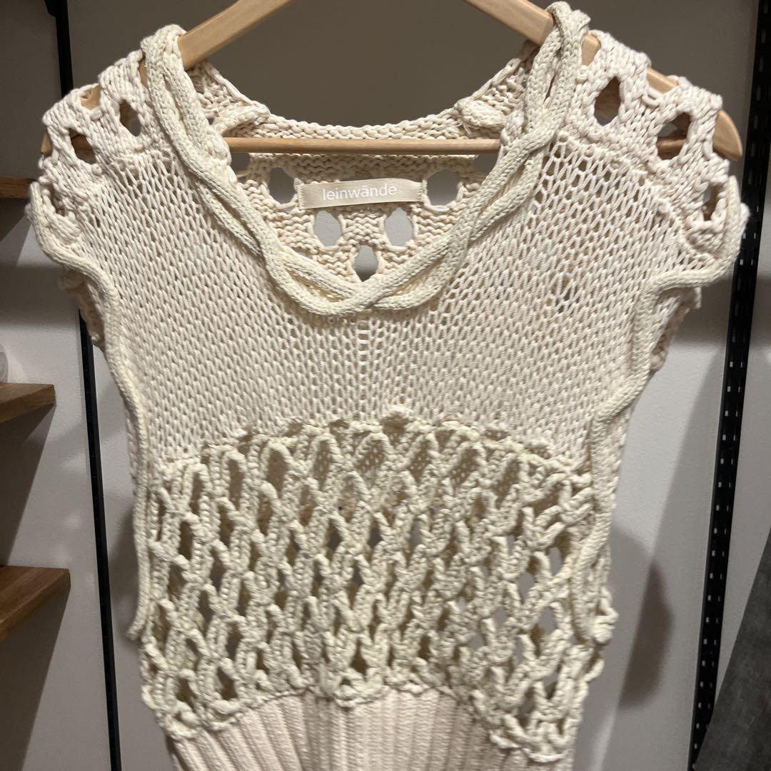 leinwande mix yarn crochet top ivory - メルカリ