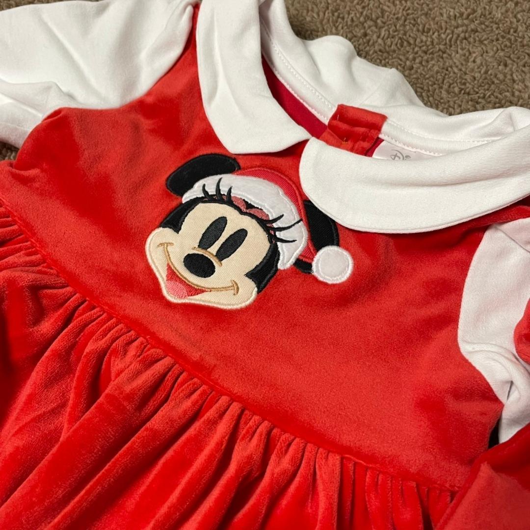 【3点セット】海外ディズニー⭐️クリスマス ベビー服 90 ワンピース サンタ 【3点セット】海外ディズニー⭐️クリスマス ベビー服 90 ワンピース サンタ