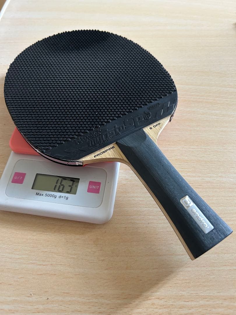 卓球ラケット　アンドロ プロスパイア5OFF ラバー付き163g