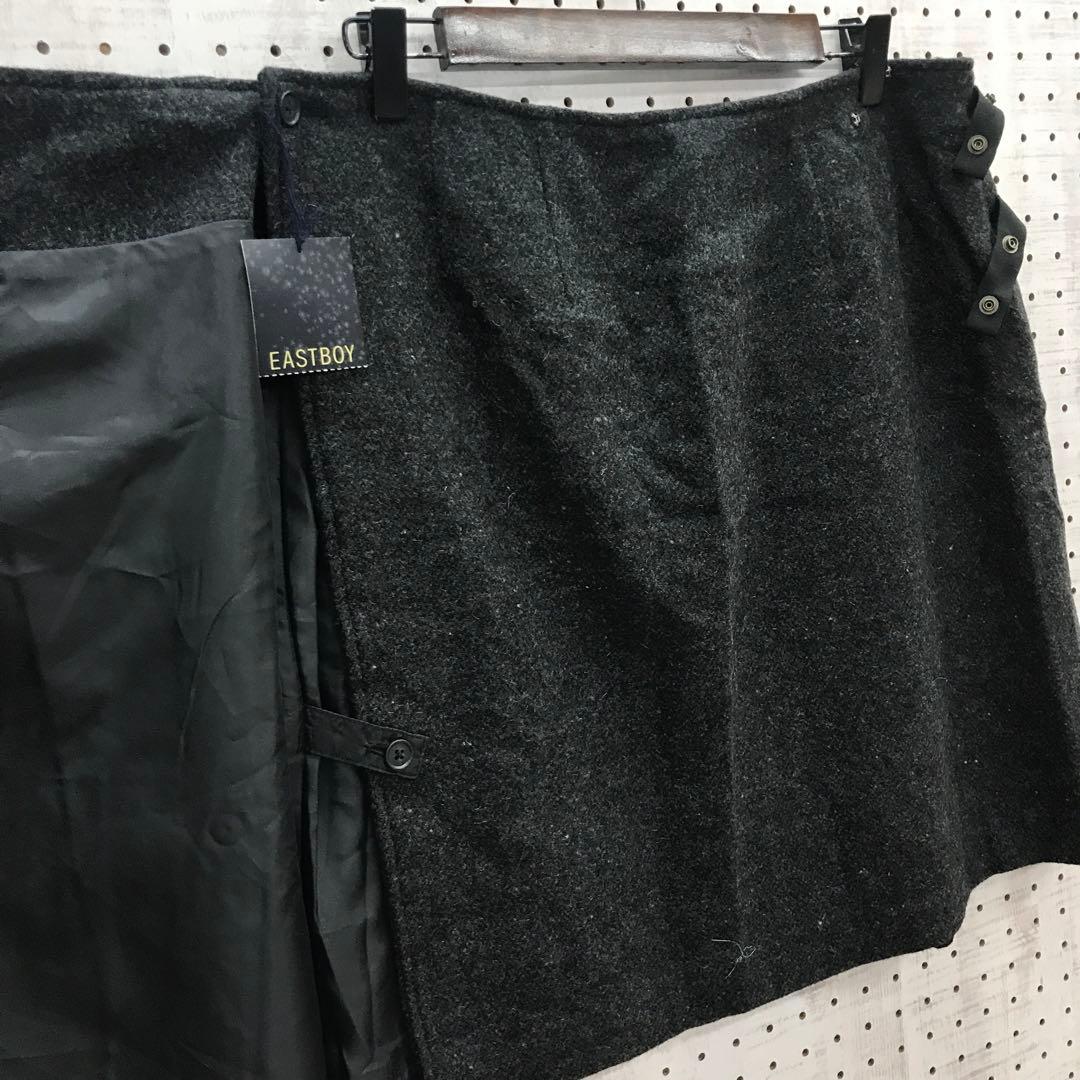 Y2K デッド品 EASTBOY ベルテッド ランダムプリーツ 巻きスカート mdprevattcaulkingandwaterproofing.com