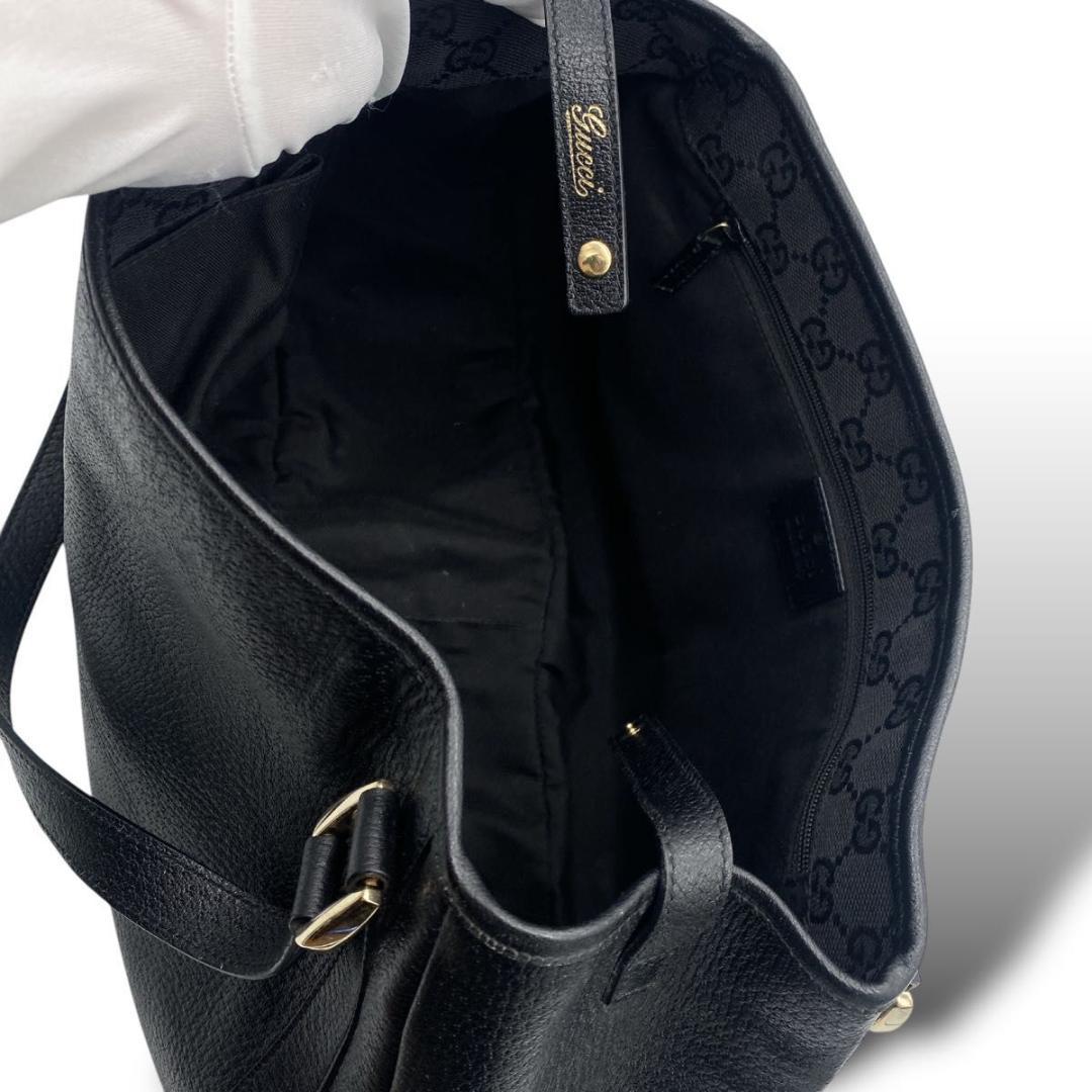 【極美品】GUCCI アビー トートバッグ レザー ブラック