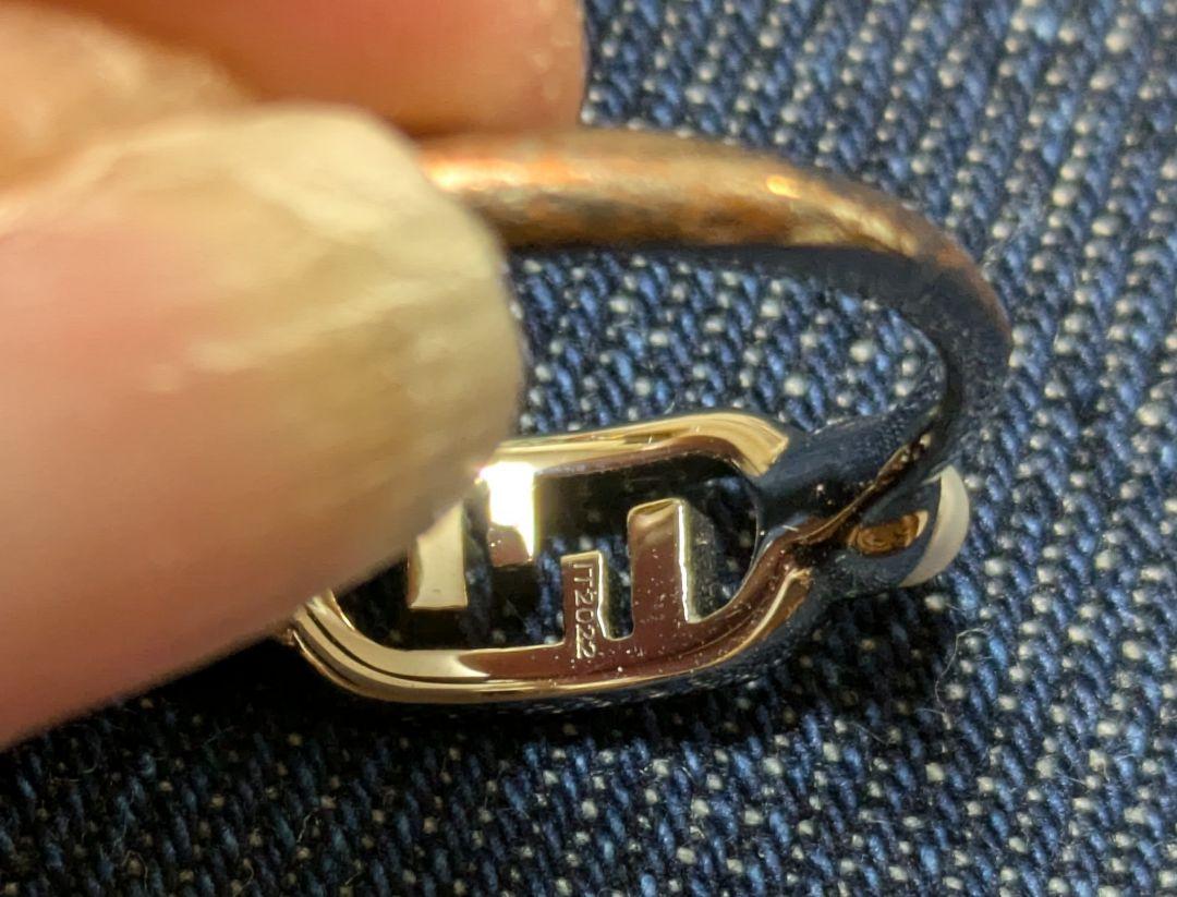 FENDI フェンディ　パールリング　ブロンズ　Mサイズ