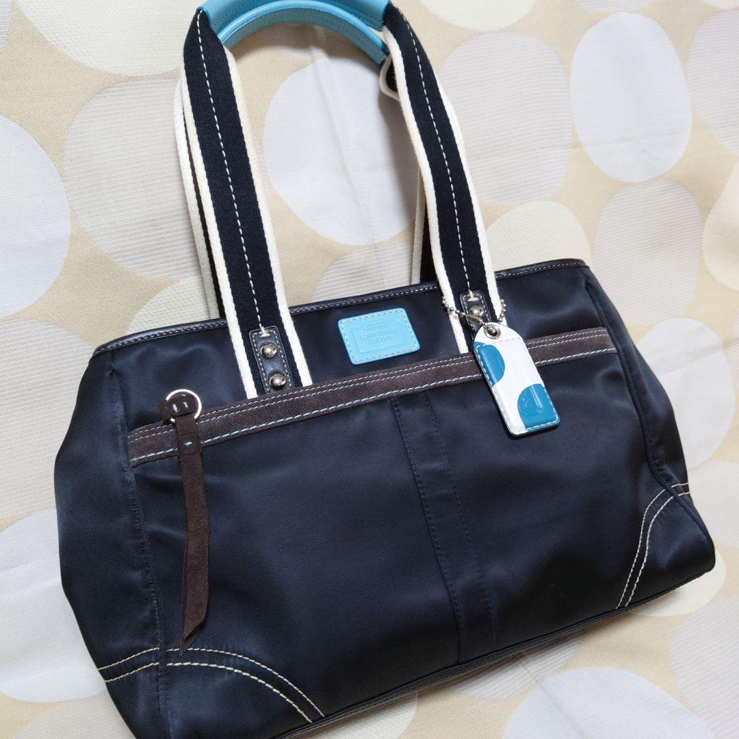 COACH　ナイロン製　黒　中型バッグ　11993
