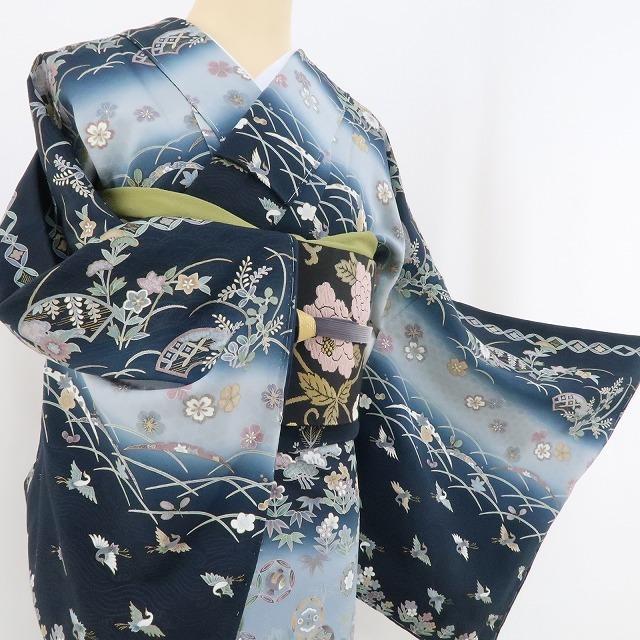 新品 着物 正絹 トールサイズ“華の満ち欠け”仕付け糸付 付下げ訪問着 2463 画像10
