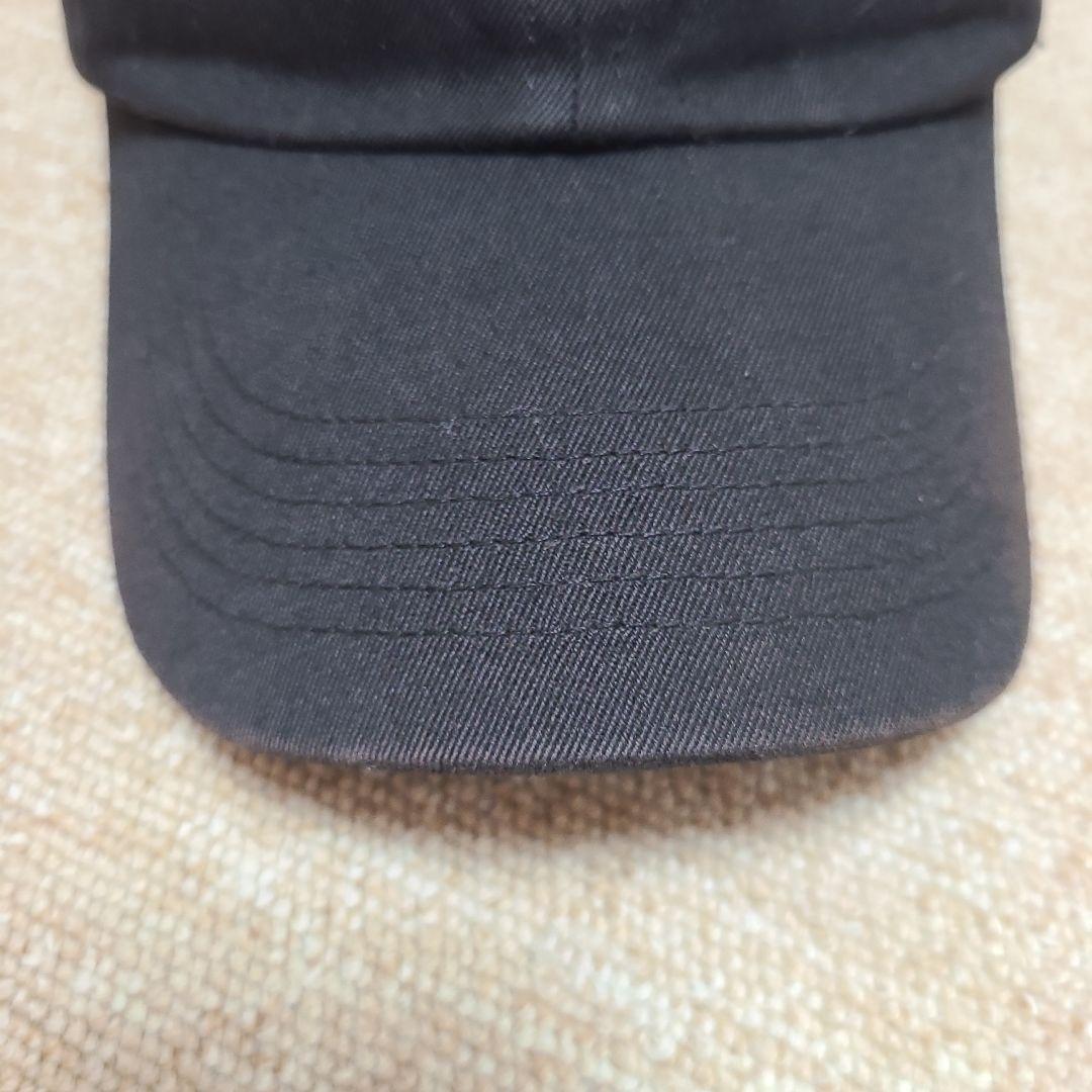 supreme キャップ ブラック 黒　帽子　ローキャップ　メイドインUSA