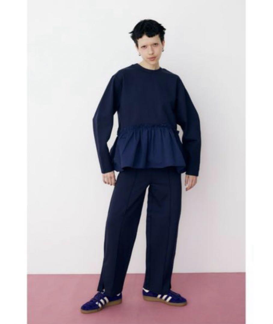 HeRIN.CYE ヘリンドットサイ フリルカットソー ネイビー 美品