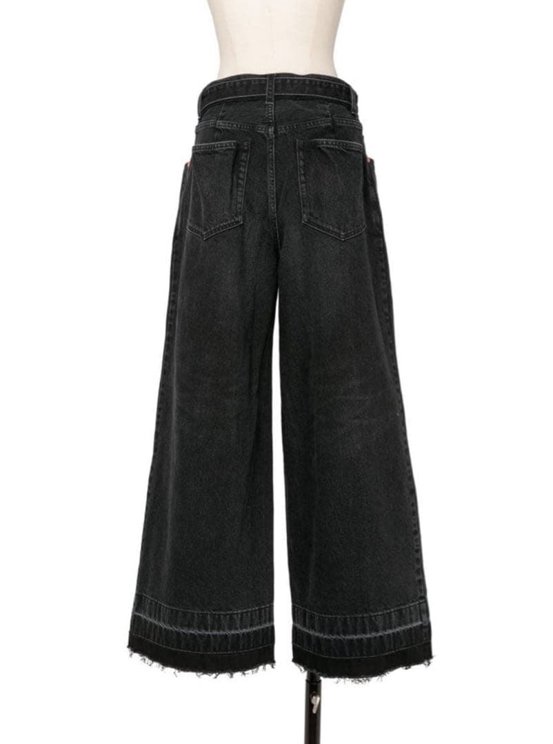 完売 23AW Sacai サカイ Denim Pants 2 ブラックデニム 完売 23AW Sacai サカイ Denim Pants 2 ブラックデニム