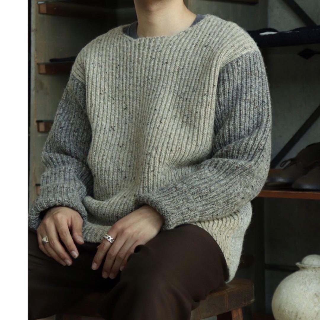 SUNSEA DEEP GROVE KNIT 太畝 リブ ニット セーター 古着