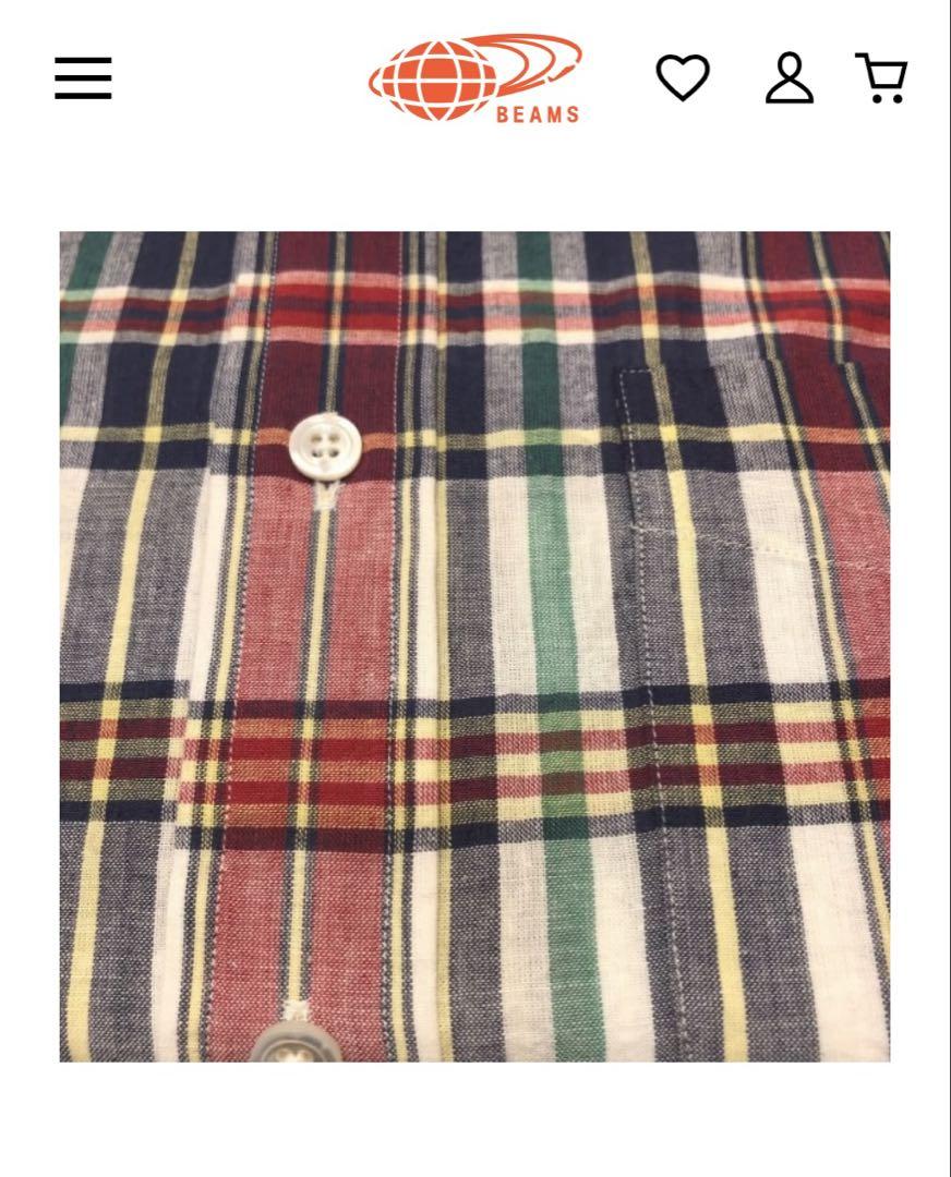 【メーカー公式ショップ】 BEAMS F マドラスチェック BDシャツ 38 トップス