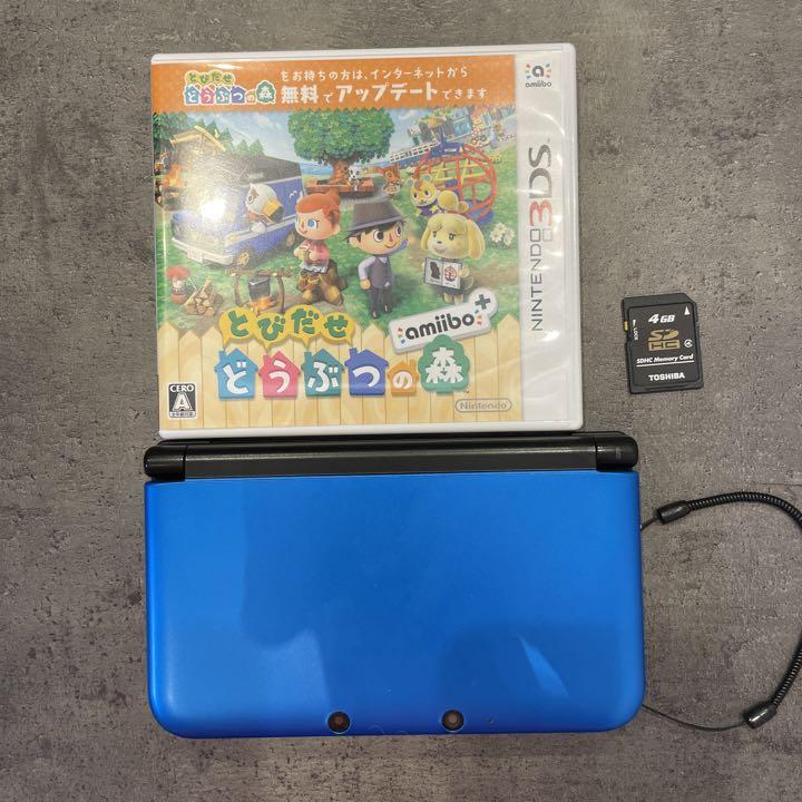 公式】 3DS LL 本体 ブルー どうぶつの森 SDカード 携帯用ゲーム本体
