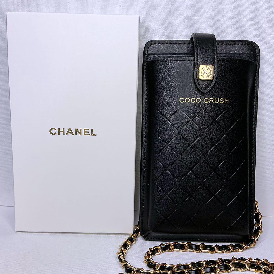 CHANEL COCO CRUSH スマホショルダーバッグ ブラック