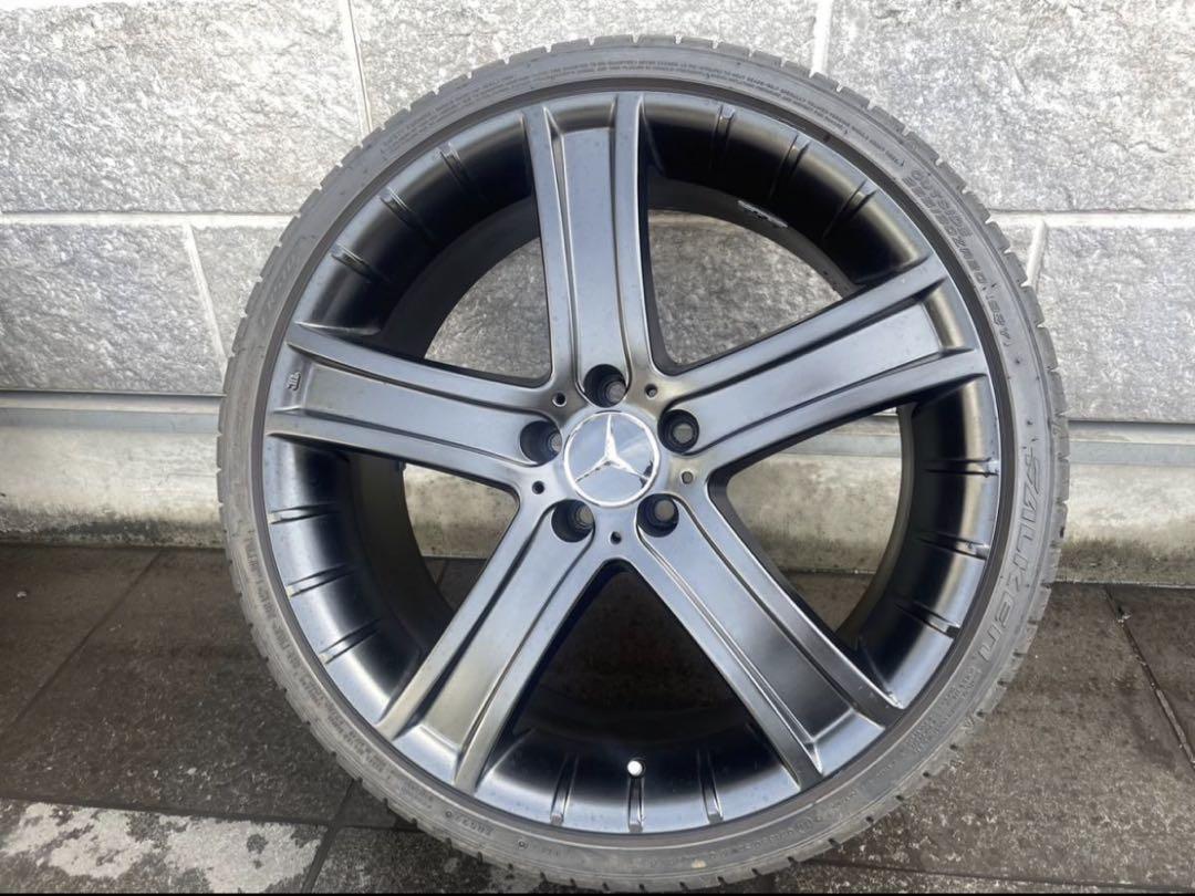 【美品】SL350メルセデスベンツタイヤ・アルミホイールセット 特価‼️マットブラック メルセデスベンツsl350 r231等の対応