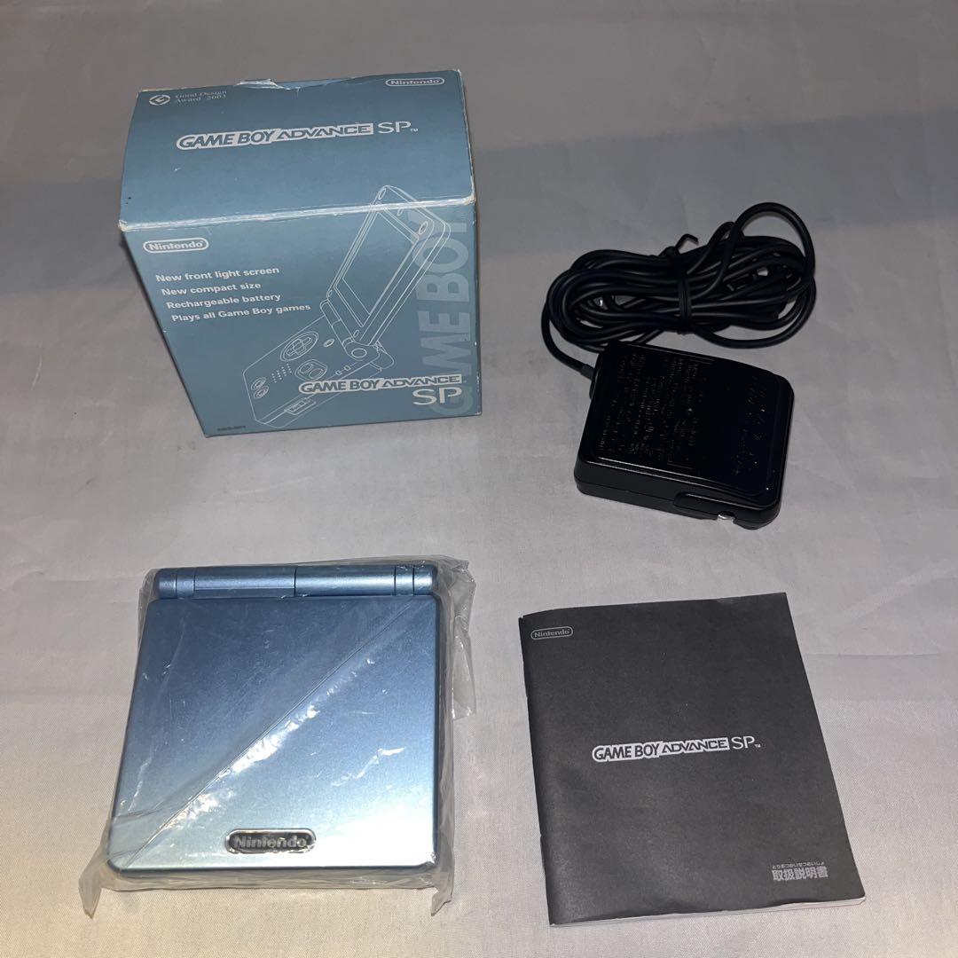 レア】ゲームボーイアドバンスSP パールブルー☆GBA☆