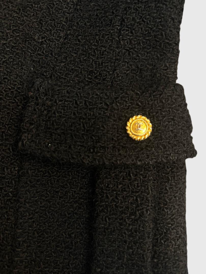 CHANEL ココボタン シャネル ツイード 金 ジャケット 38size