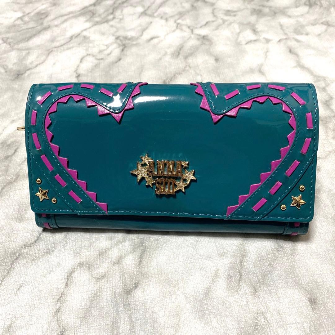 ト送料込 【新品未使用】ANNA SUI 財布 ステラ 黒 エナメル 星 スター