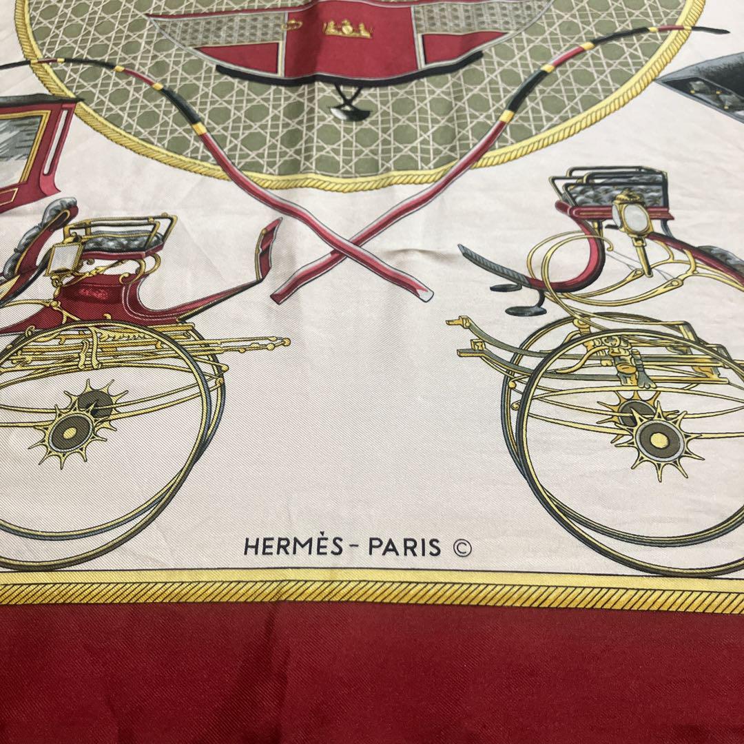HERMÈS カレ90 馬車デザイン スカーフ
