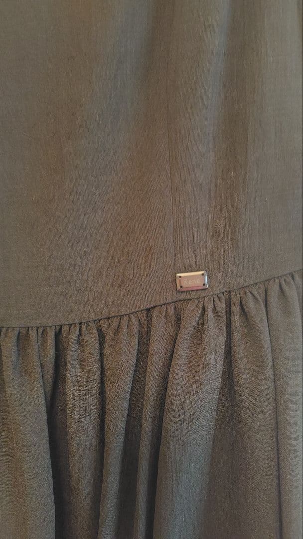 ルネ　rene ノースリーブ　ワンピース　黒　ブラック　36 膝丈