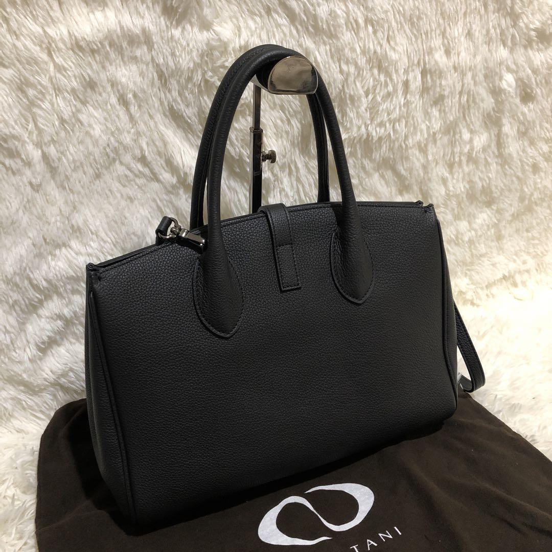 未使用✨ナガタニ レザー　2way ハンドバッグ　ショルダーバッグ ブラック