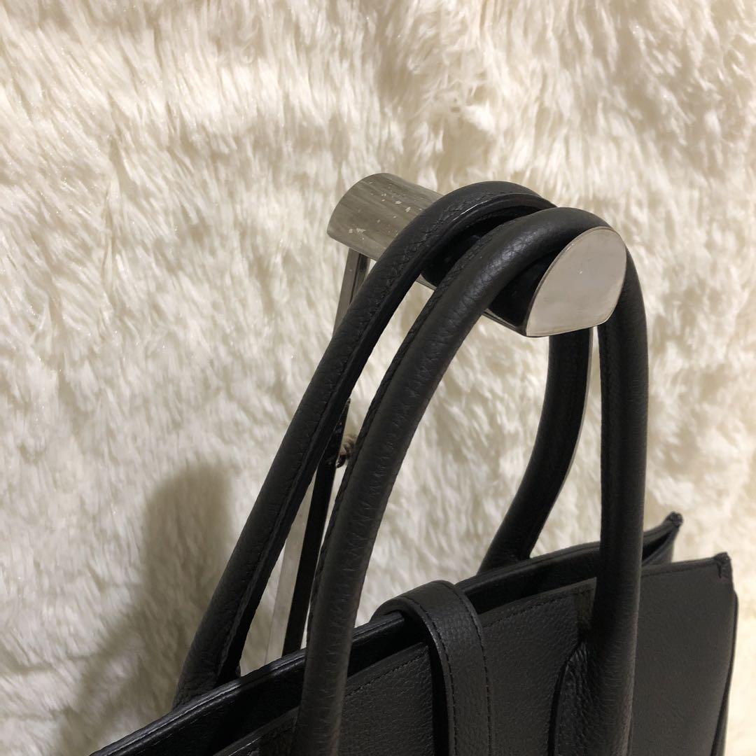 未使用✨ナガタニ レザー　2way ハンドバッグ　ショルダーバッグ ブラック