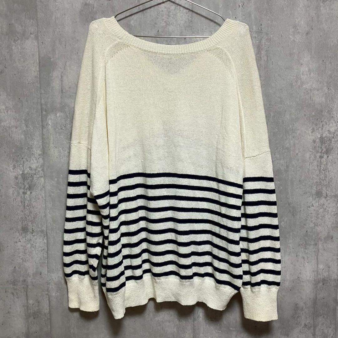 MUSE de Deuxieme Classe ボーダーＶネックニット