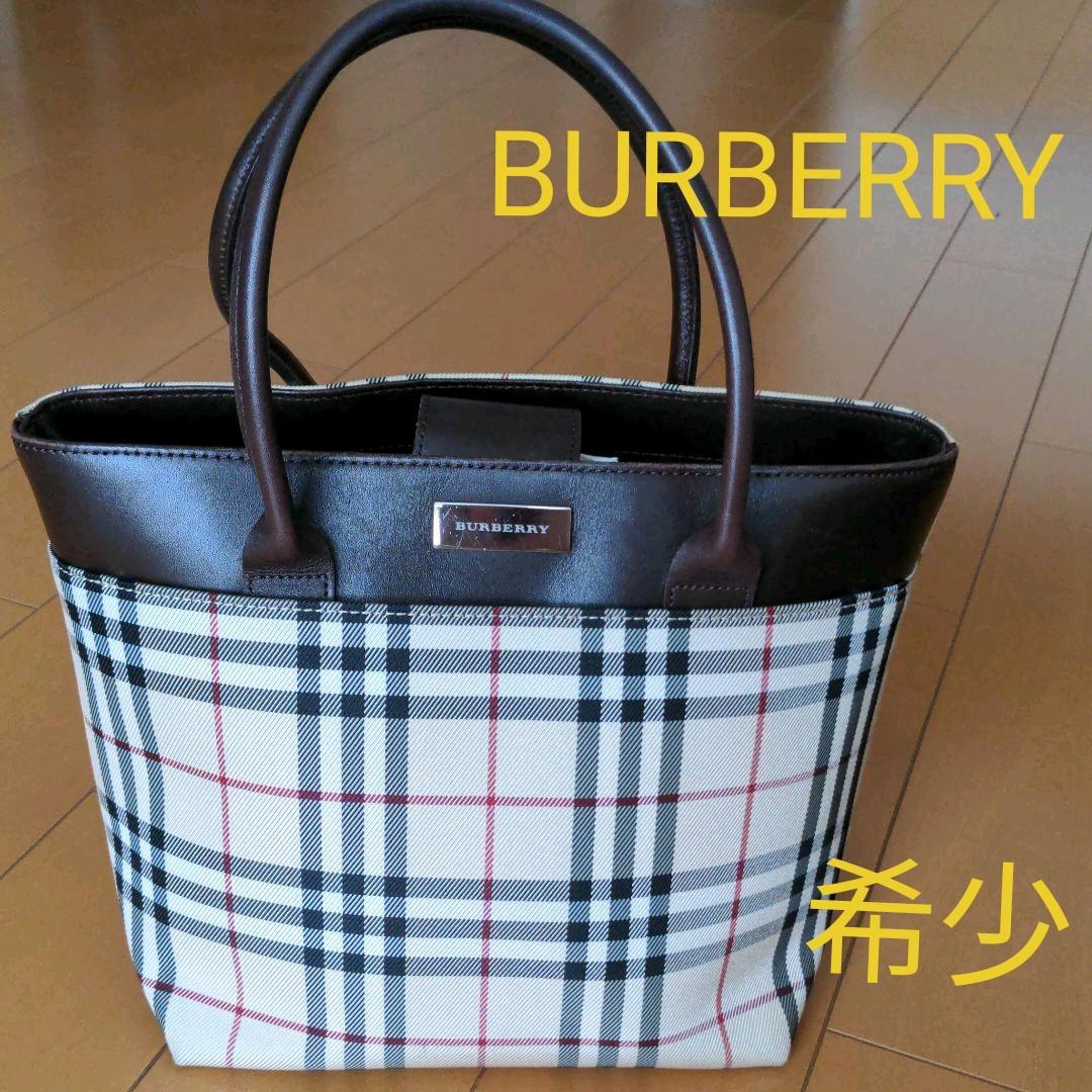 100％品質 BURBERRY バーバリーノバチェックレザーハンドバッグ