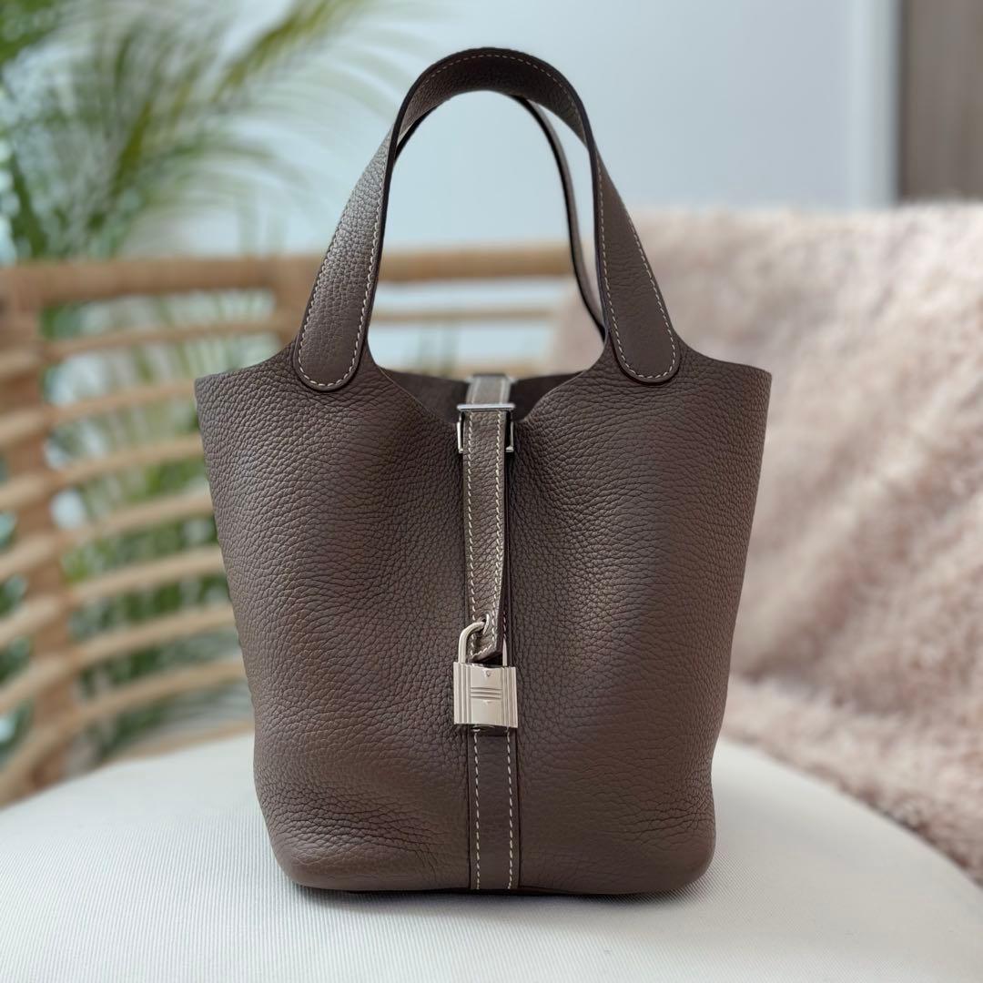 大人気✨エルメス ピコタン ロック PM エトゥープ ⬜︎P刻印