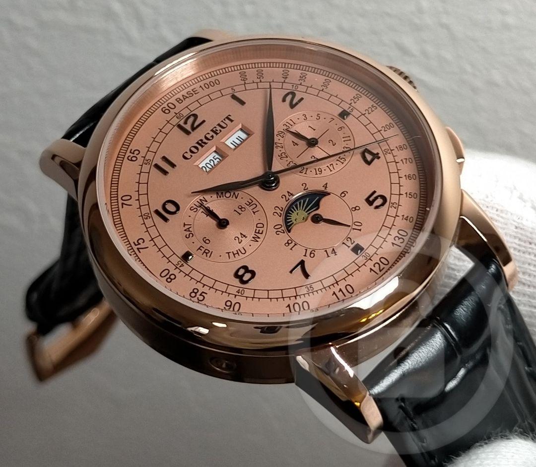 生粋のドレスウォッチ【シーガル/新品】裏スケ ローズゴールド/シャンパンローズ⑥