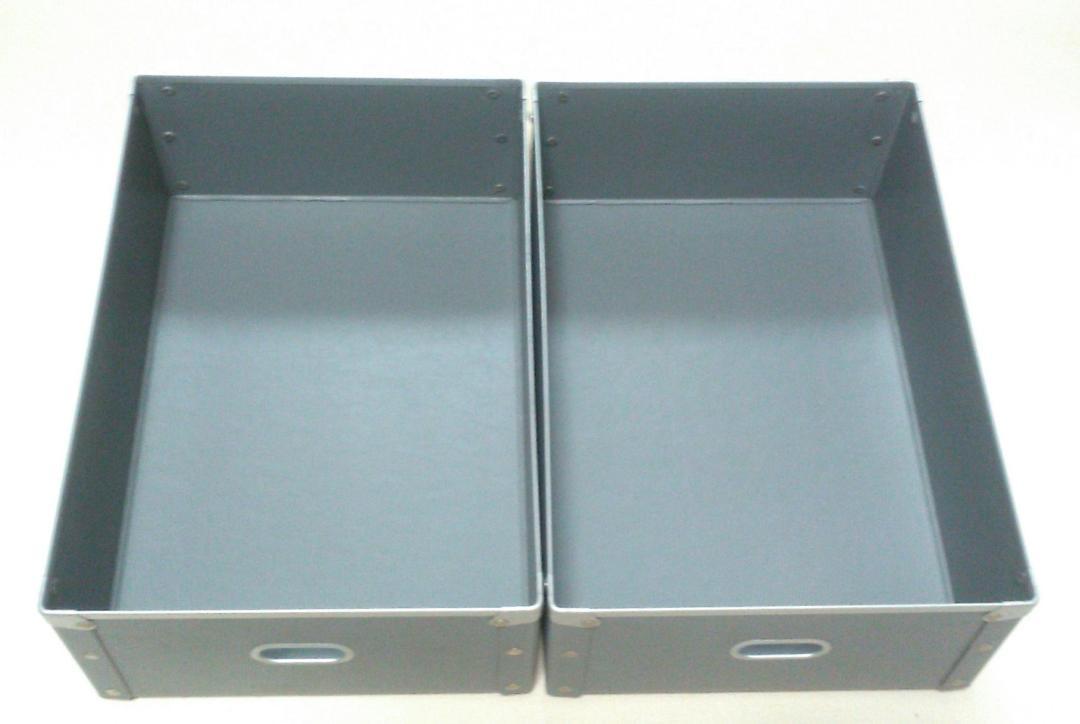 無印良品　MUJI　硬質パルプボックス　グレー　2個セット