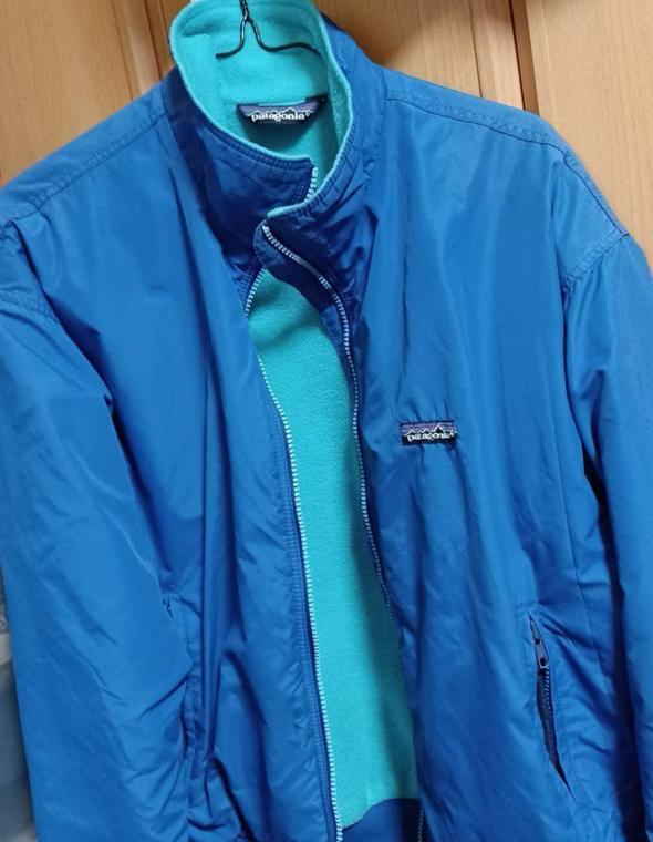 Patagonia 青 ジャンパー 内側フリース　ヴィンテージ