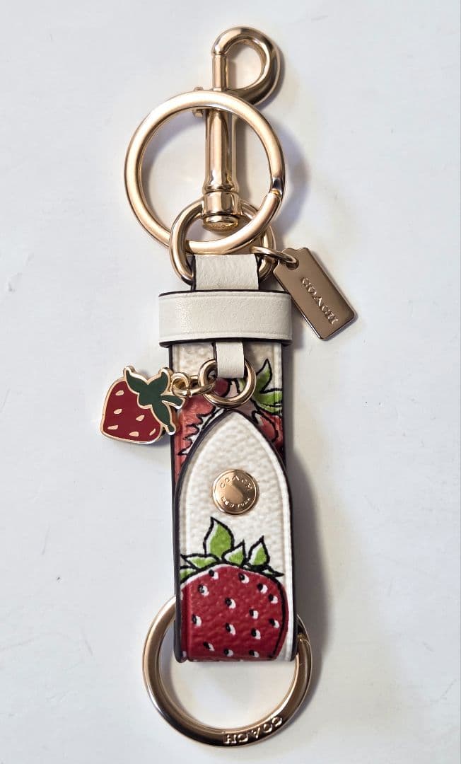 【入手困難】コーチ ストロベリー 苺 キーリング チャーム キーホルダー 【入手困難】コーチ ストロベリー 苺 キーリング チャーム キーホルダー