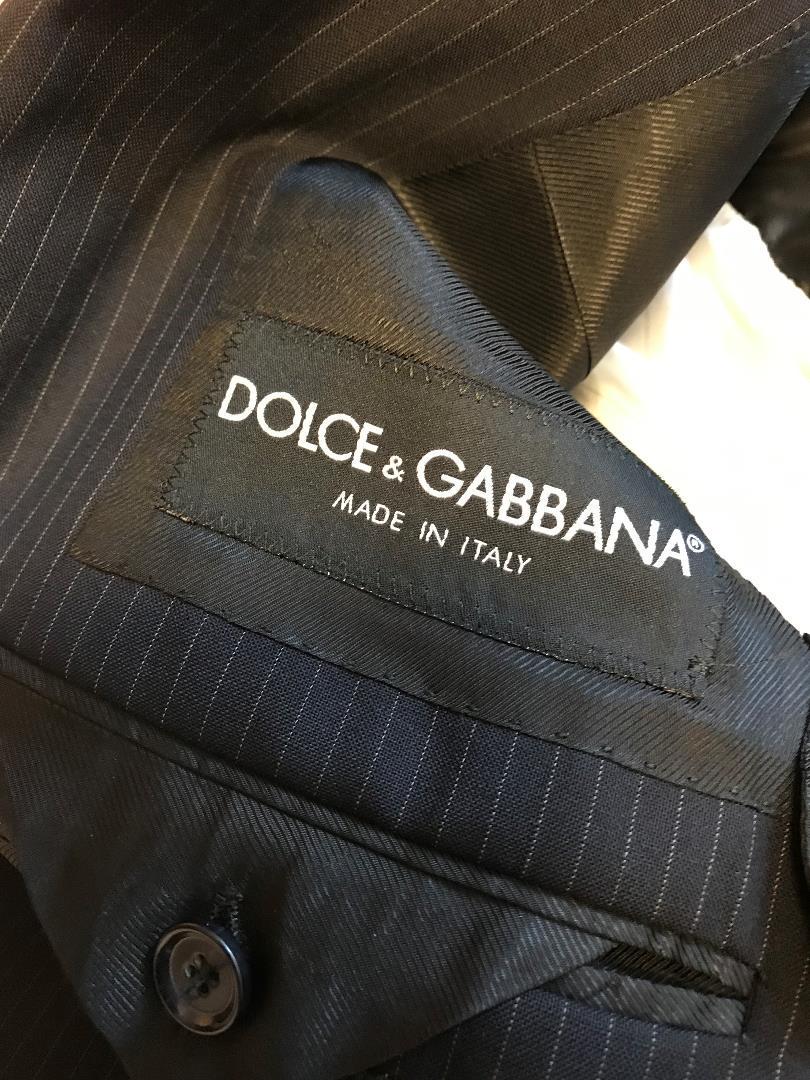 ☆DOLCE&GABBANA 黒タグヴァージンウールピンストライプ