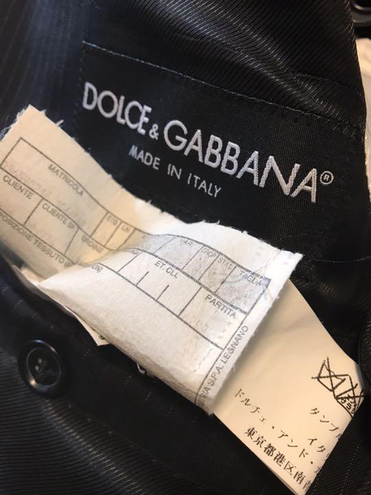☆DOLCE&GABBANA 黒タグヴァージンウールピンストライプ