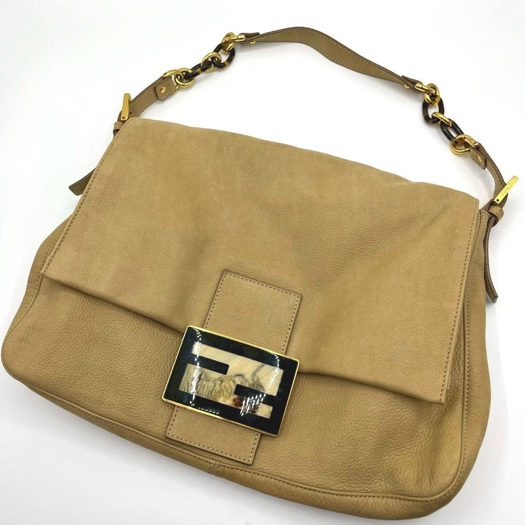 別珍/極美品✨FENDI マンマバケット ワンショルダーバッグ FF 別珍/極美品✨FENDI マンマバケット ワンショルダーバッグ FF