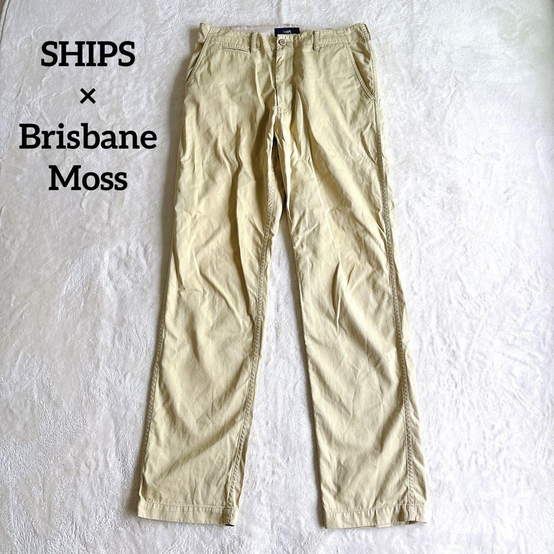 希少✨SHIPS✨チノパン ブリスベンモス USA製　ベージュ　コットン100