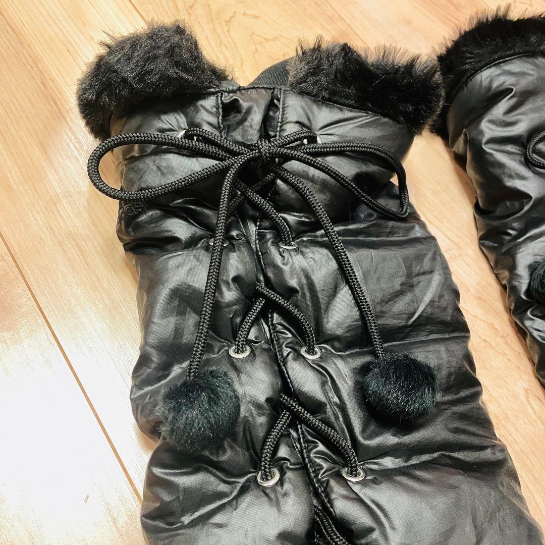 adidas ファー付きレッグウォーマー アディダスゴルフ ファー付き レッグウォーマー 黒 adidas golf