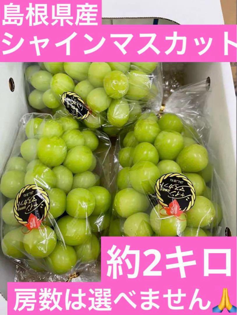 43【島根県産】シャインマスカット約2キロ(3〜5房