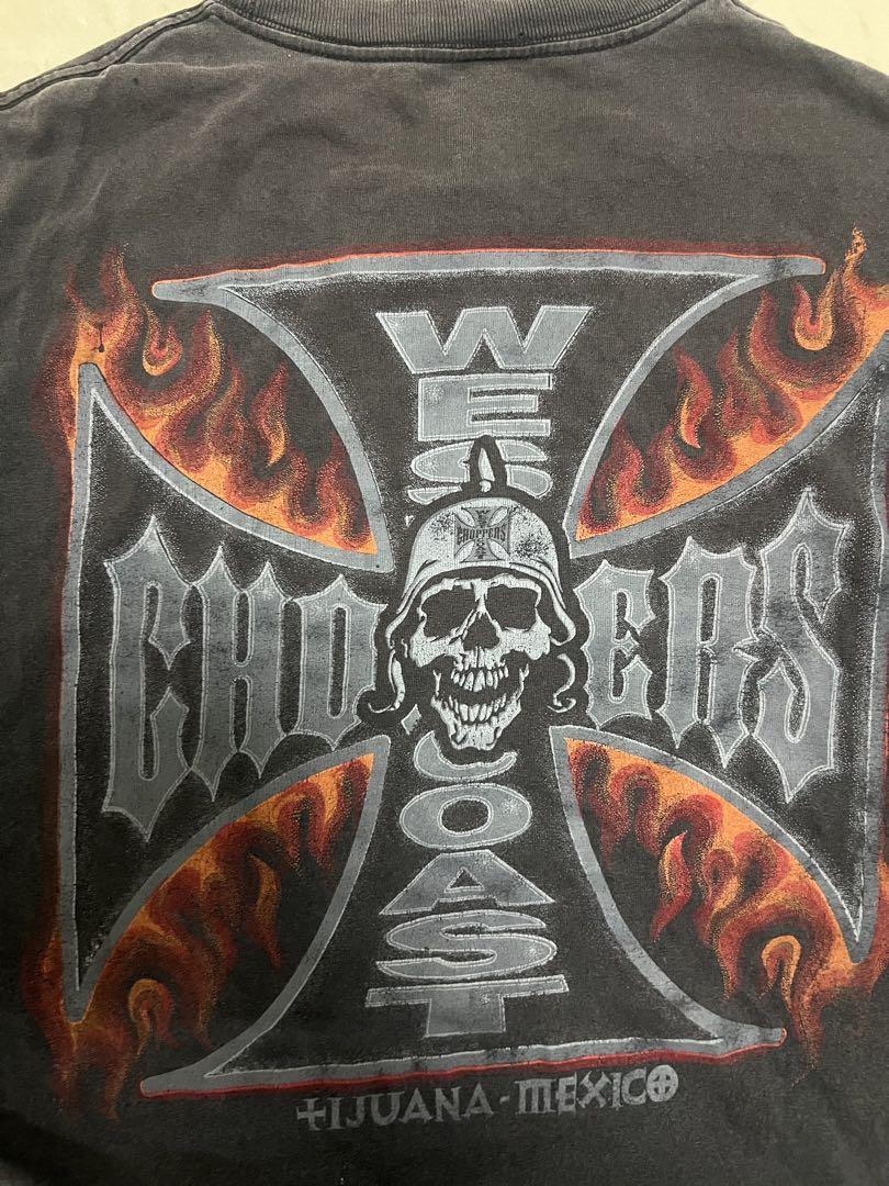トップス 90s west coast choppers flame fade tee