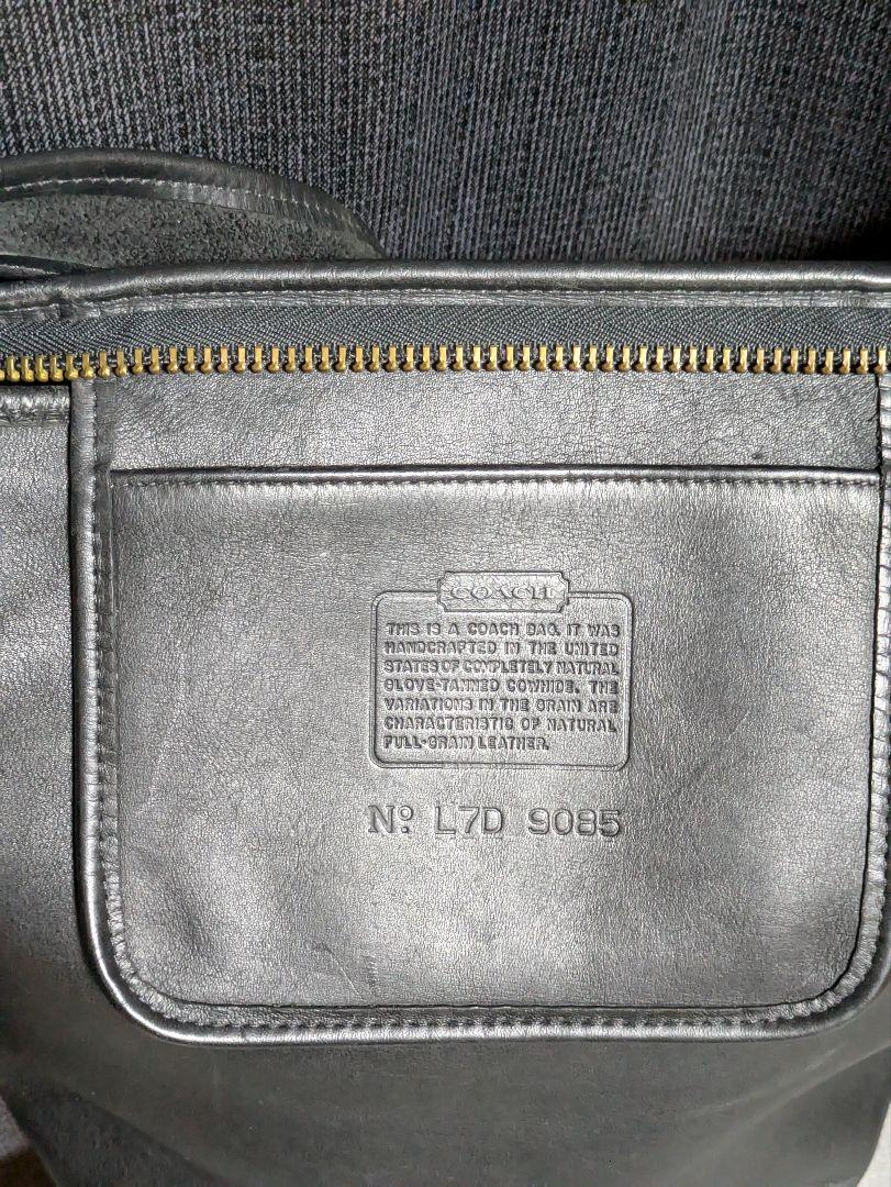 COACH／オールドコーチ【中古】ショルダー「9085」／バケットタイプ／黒革製