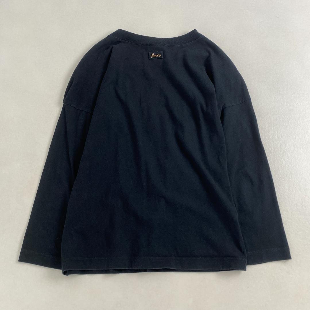 グッチ　長袖Tシャツ　プレート gucciロゴ カットソー レディース S相当