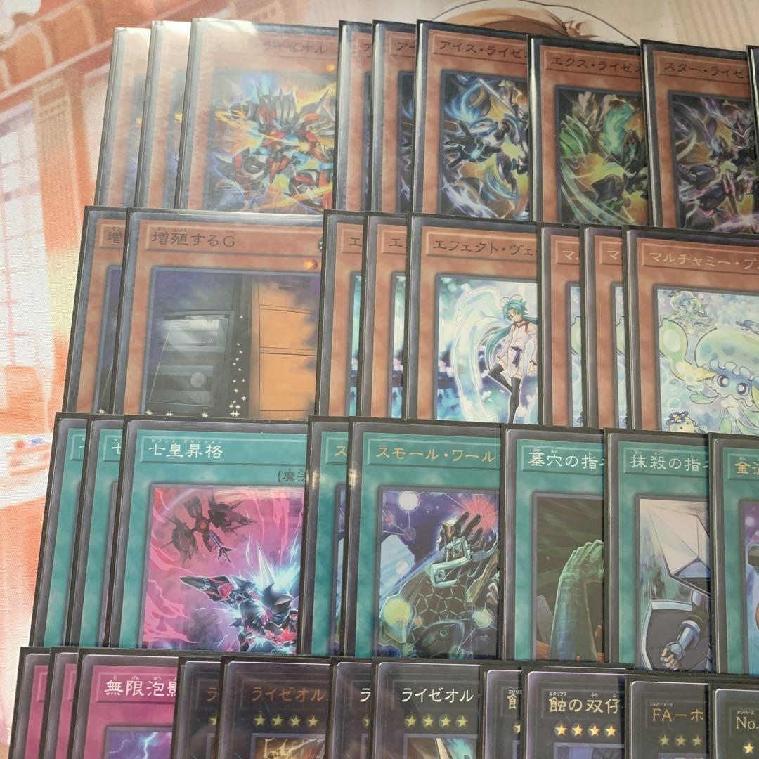 遊戯王　ライゼオル　デッキ　2重スリーブ付き